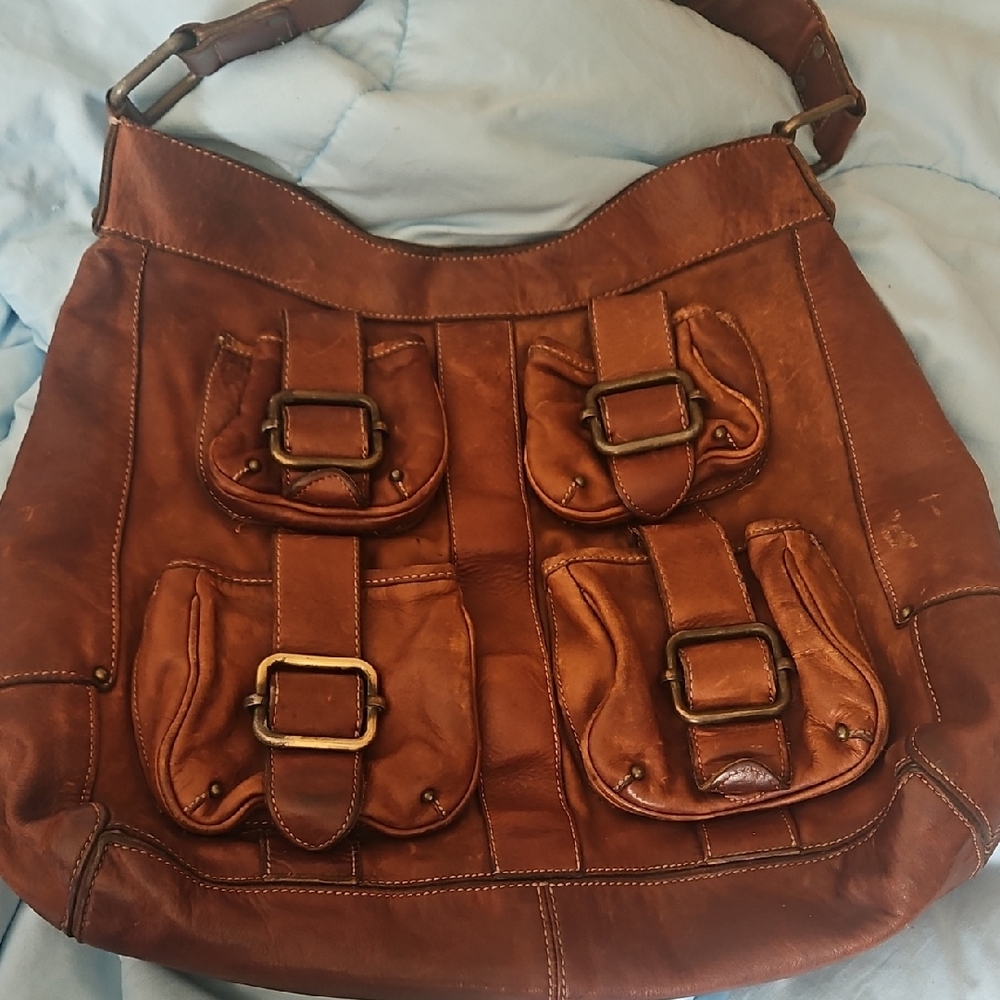 Banana Republic Tan Leather Hobo Bag